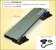 RF lišta pro upevňovací body P2, P3, 30cm (S29)