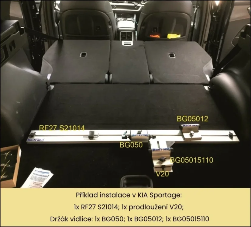 RF lišta pro upevňovací body P7, 90cm (S18)