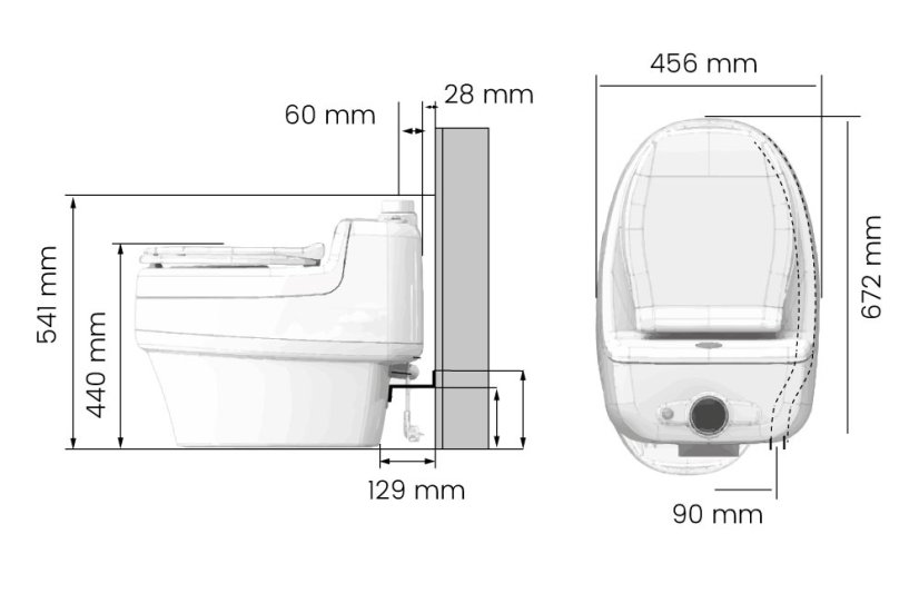Separační záchod Separett Villa 9010 | 12/230V