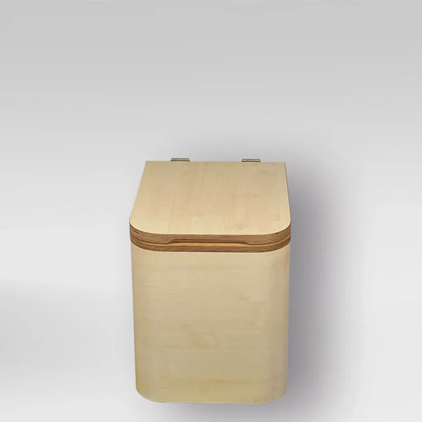 Separační pilinový záchod Trelino Timber M/L - Varianta: M, Barva: Antracit, Barva mísy: Antracit