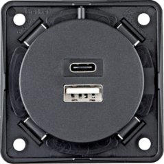 Nabíjecí zásuvka (USB-A, USB-C) Berker Integro