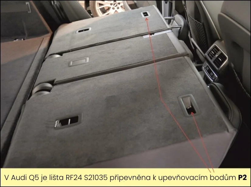 RF lišta pro upevňovací body P2, 100cm (S21)