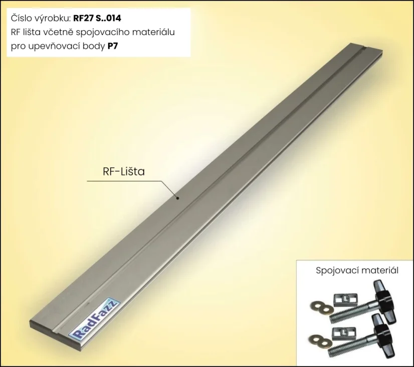 RF lišta pro upevňovací body P7, 90cm (S18)