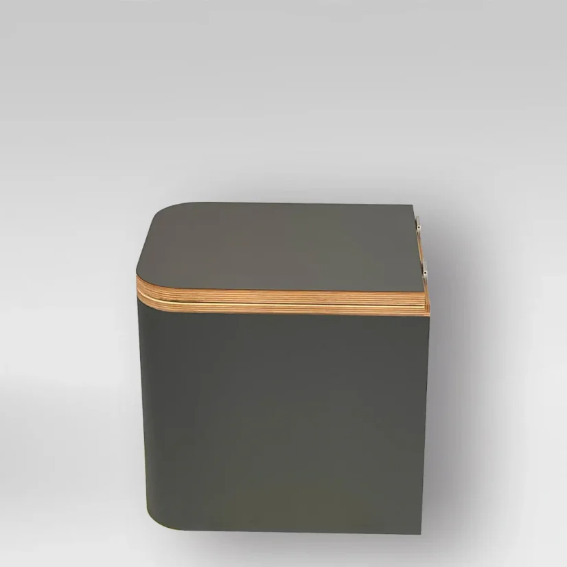 Separační pilinový záchod Trelino Timber M/L - Varianta: L, Barva: Bílá, Barva mísy: Antracit