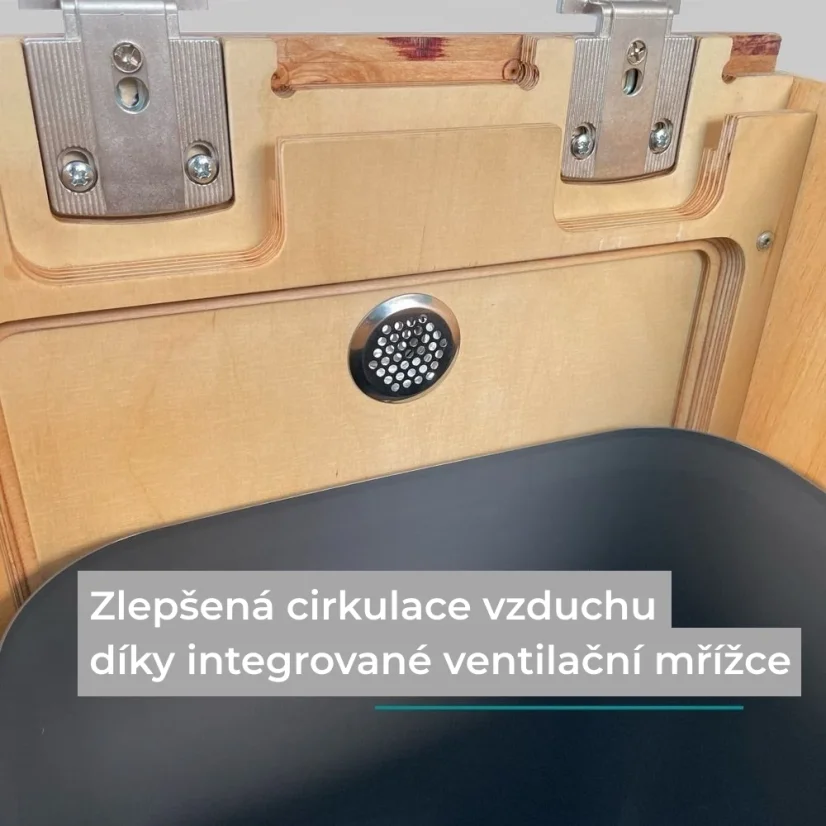 Separační pilinový záchod Trelino Timber M/L - Varianta: L, Barva: Bílá, Barva mísy: Antracit