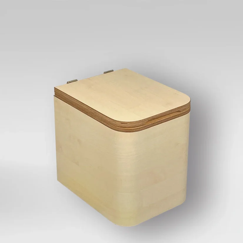 Separační pilinový záchod Trelino Timber M/L - Varianta: M, Barva: Antracit, Barva mísy: Antracit