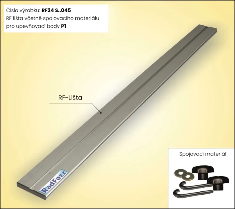 RF lišta pro upevňovací body P1, 110cm (S24)
